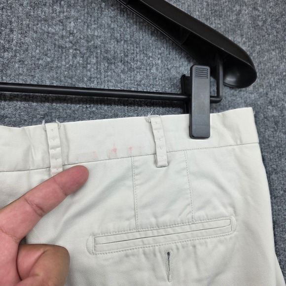 PETER MILLAR Mens 38 Beige Cotton Spandex Flat Front Chino Pants Tailored Fit - Picture 6 of 13